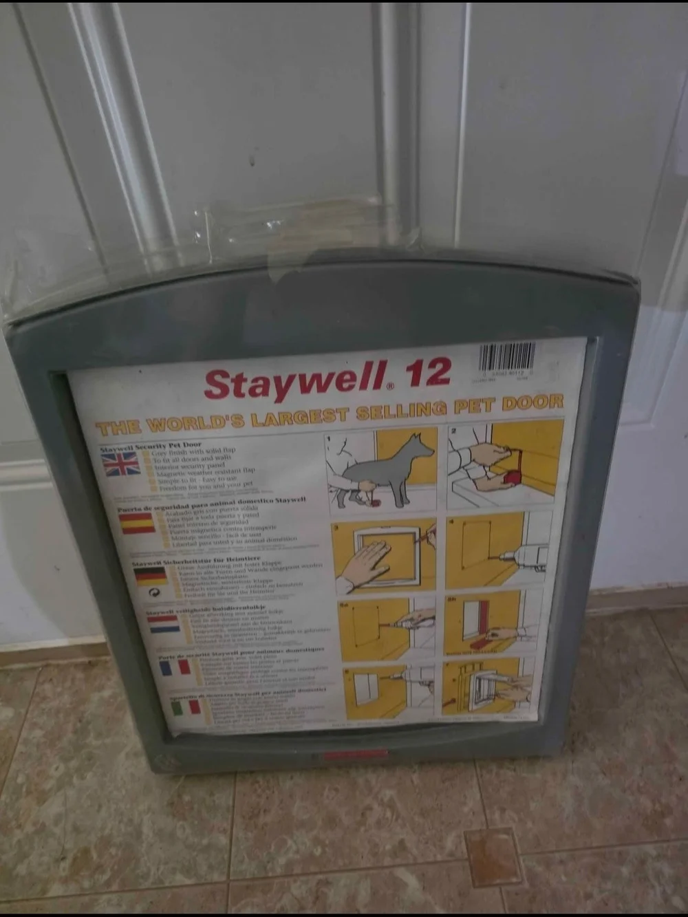 Staywell Security Lock Dog Door - Security Lock Pet Door - Gray